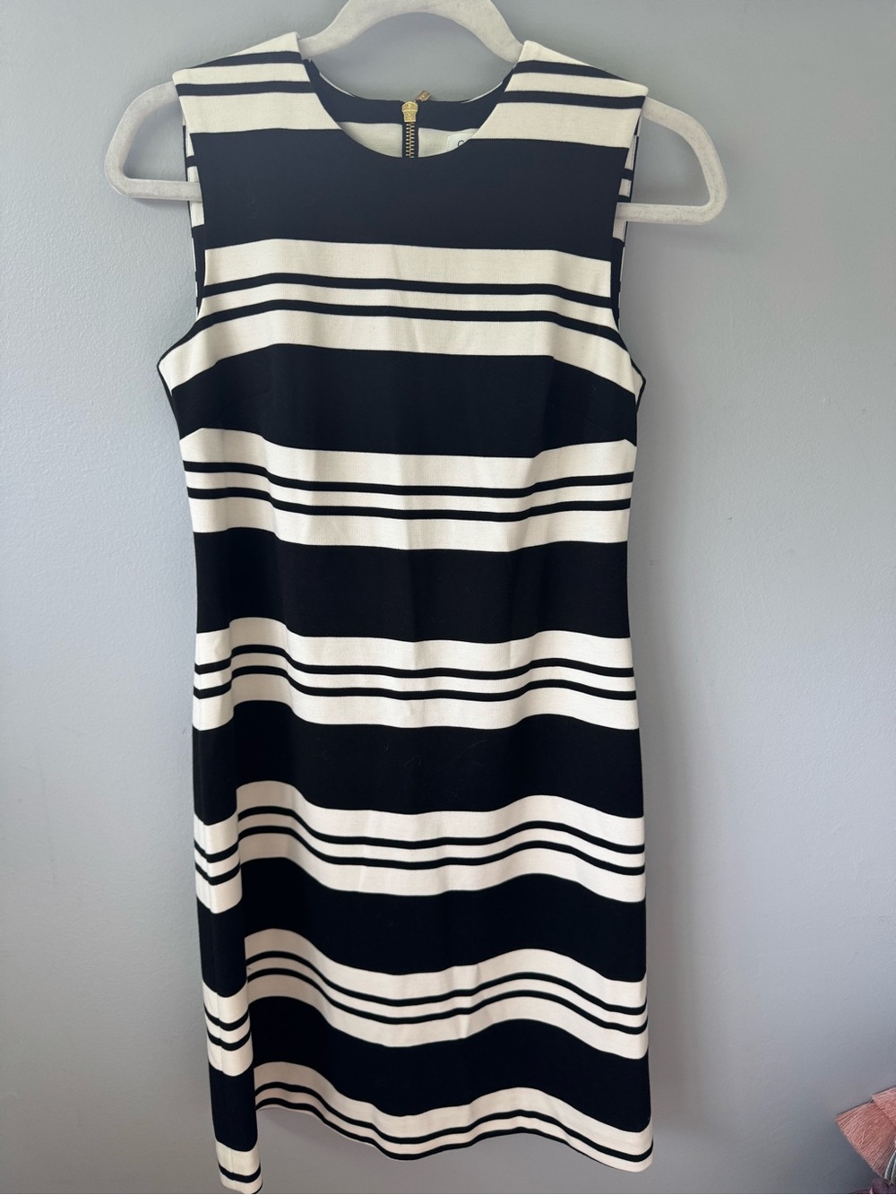 Calvin Klein Knit Sheath Dress  with Variegated Stripes